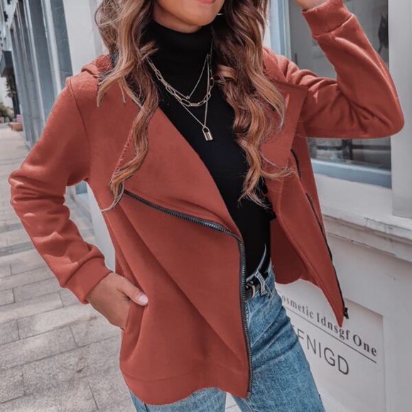 Bellanblue Jackets & Blazers - Redwood Minimalist Zipper Hoodie Pocket Jacket Shacket